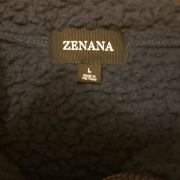 Navy Blue Sherpa / Teddy Bear Jacket w Pockets XL new - Picture 4 of 4